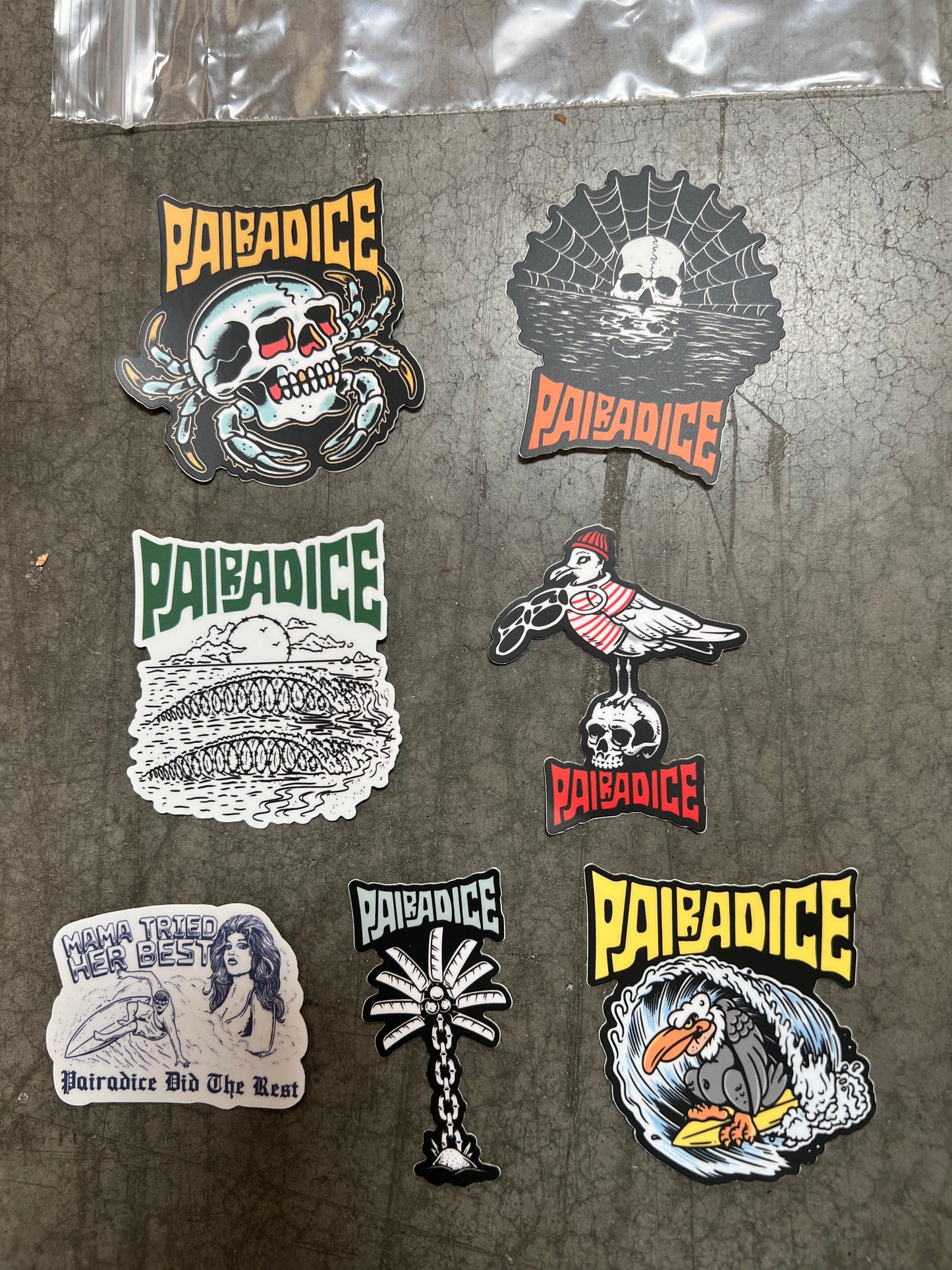PAIRADICE Sticker Pack (7 Stickers)