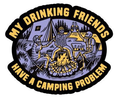 Camping Problem Sticker