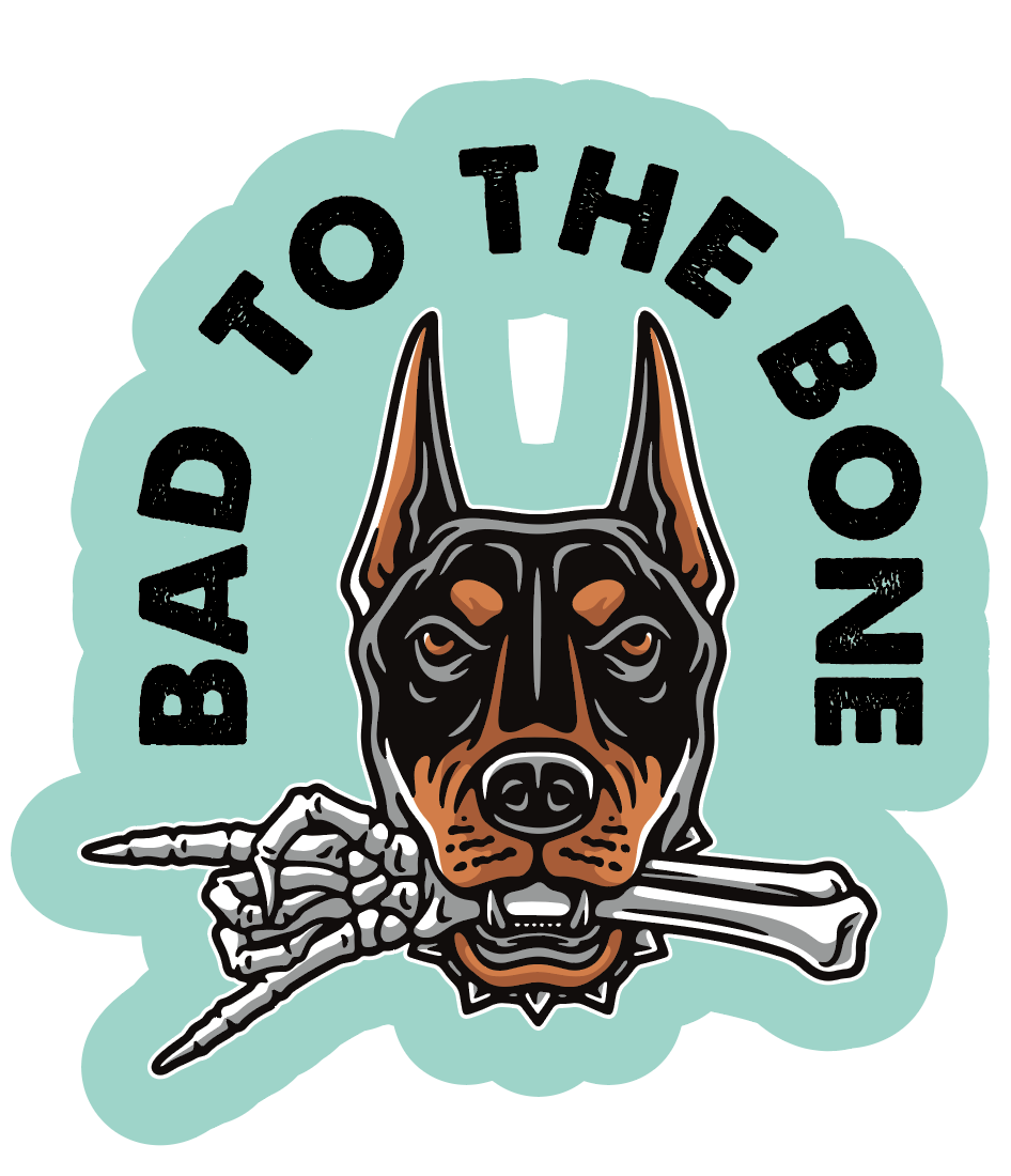 Bad to the Bone Sticker – Last Call Co.