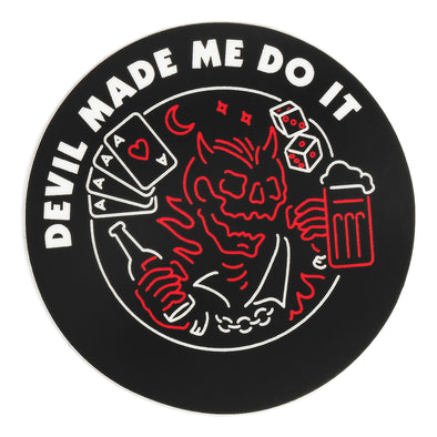 Last Call Co. Devil Made Me Do It Sticker